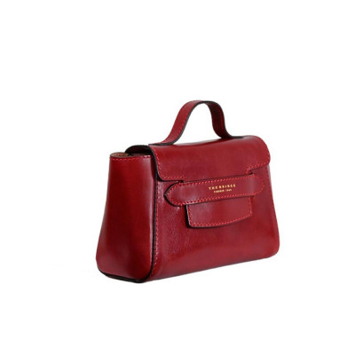 Borsa donna tracolla con patta The Bridge Lucrezia Rosso Ribes/Oro
