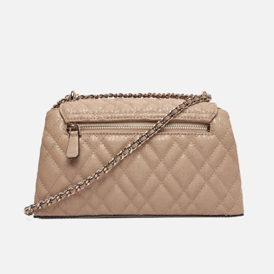 Borsa donna tracolla trapuntata Guess Isemay Pale Mocha