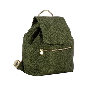 Borsa donna zainetto chiusura con patta Borbonese Alloro