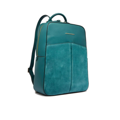 Borsa donna zainetto quadrato porta computer 14 Piquadro Corner 2.0 Ottone