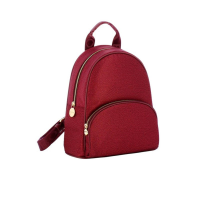 Borsa donna zainetto chiusura zip stondato con tasca anteriore Borbonese Merlot