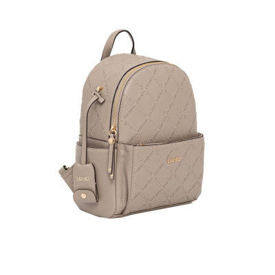 Borsa donna zainetto chiusura zip stondato con 3 tasche Liu Jo Adonia Desert Taupe