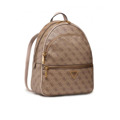 Borsa donna zainetto stondato Manhattan Guess HWSB6994330-Latte Logo Valigeria-it