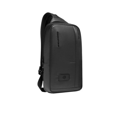 Borsello monospalla con portabilità a zaino porta ipad Piquadro Nero