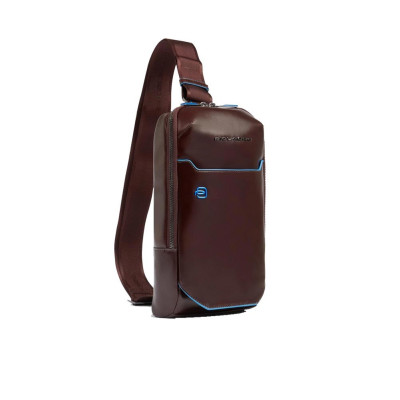 Borsello monospalla personalizzabile Piquadro Blue Square Mogano