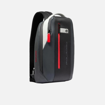 Borsello monospalla con portabilità a zaino Piquadro Urban Grigio/Nero