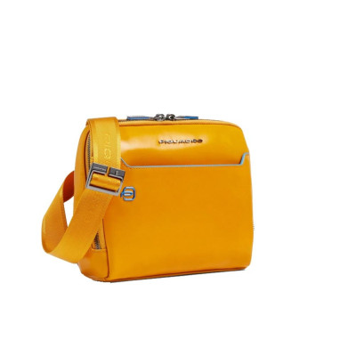 Borsello piatto con tasca anteriore Piquadro Blue Square Giallo