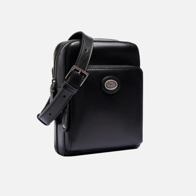 Borsello tozzo con tasca davanti The Bridge Story Uomo Nero/Oro