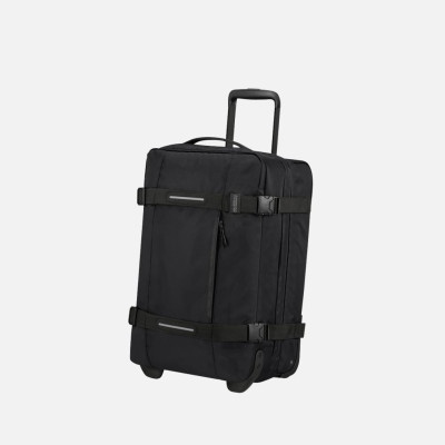 Borsone trolley 55cm cabina due manici 2 ruote American Tourister Urban Track Asphalt Black