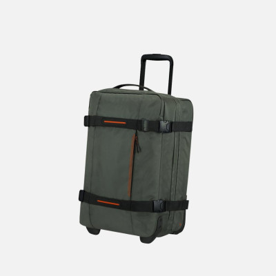 Borsone trolley 55cm cabina due manici 2 ruote American Tourister Urban Track Dark Khaki