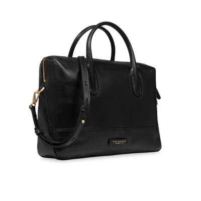 Cartella in pelle 2 manici da lavoro The Bridge Nero/Oro