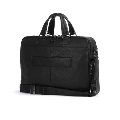 Cartella in Pelle Porta Computer 15.6 Cronus Piqudro CA6026S134-Nero Valigeria-it 