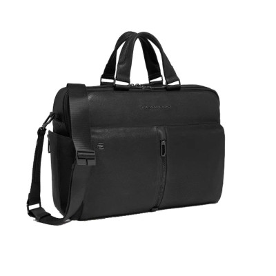 Cartella in Pelle Porta Computer 15.6 Piquadro Nero  Valigeria.it