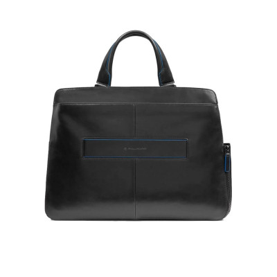 Cartella in pelle porta computer Blue Square Nero Valigeria-it 