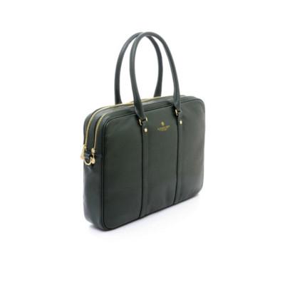 Cartella in Pelle Spalding & Bros Verde  Valigeria.it