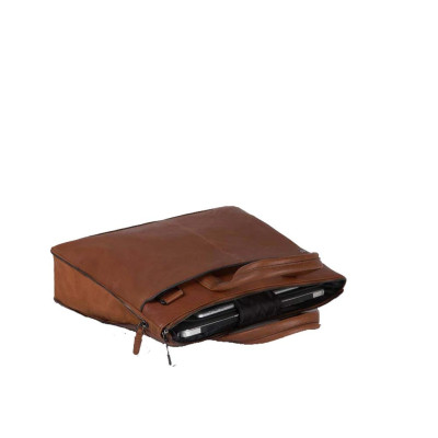 Cartella sottile con dispositivo CONNEQU porta Pc 15.6  iPad®AirPro  Piquadro Black Square  CA4021B3-Cuoio