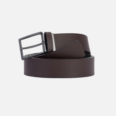 Cintura uomo double face in pelle Piquadro Modus Special Nero/Marrone