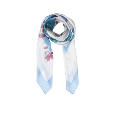 Foulard classico logo flower 90x90 Liu Jo 2A5039T030000120-Cielo Valigeria-it
