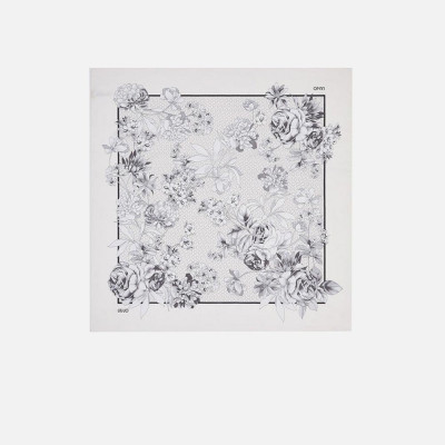 Foulard classico romantic grande flower Liu Jo Nero
