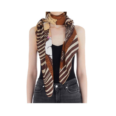 Foulard Grande Zebra e Flower Liu Jo Cammello Valigeria.it