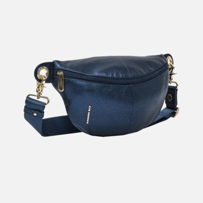 Marsupio classico metal leather mellow Mandarina Duck Blue Indigo