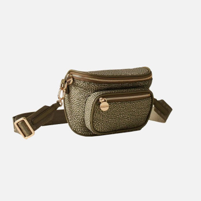 Marsupio con 2 zip tozzo mini Borbonese Olive