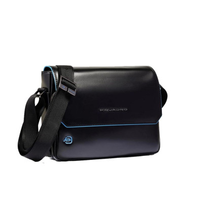 Messenger con patta porta computer Piquadro Blue Square Nero