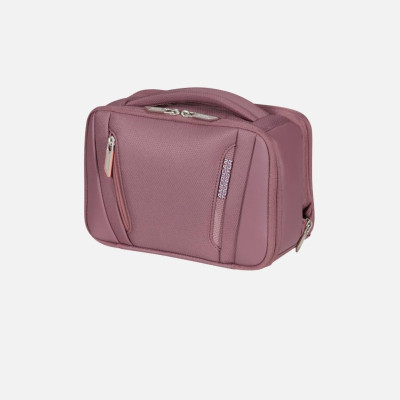 Necessaire due zip semplice espandibile American Tourister Wanderlite Galactic Mauve