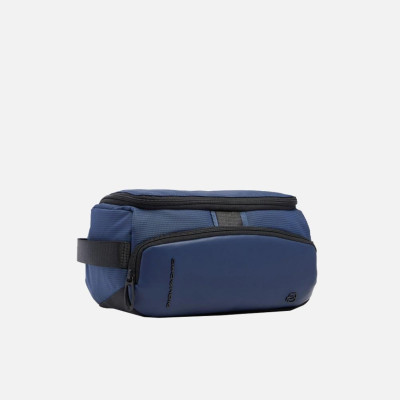 Necessaire una zip semplice Piquadro Pq-Earth Blu