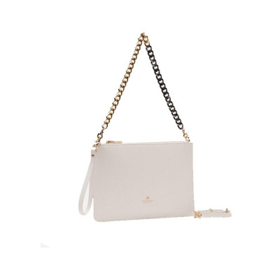 Pochette Alice media con bracciale Bella Cuoieria Fiorentina B000005605420-Bianco Valigeria-it