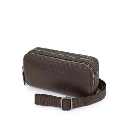 Pochette Polso Piquadro Black Square Marrone  Valigeria.it