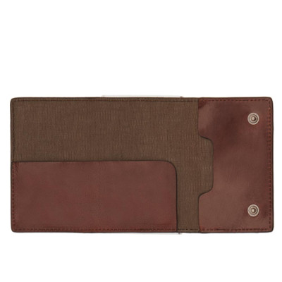 Porta Carte Credito Doppio The Bridge Story Uomo Marrone 014890011A  Valigeria.it