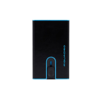Porta Carte Credito emplice Blue Square Piquadro Nero  Valigeria.it
