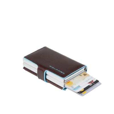 Porta Carte Credito Piquadro Blue Square Mogano