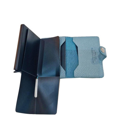 Porta carte di credito metal case slide A.G. Spalding & Bros. Azzurro Polvere