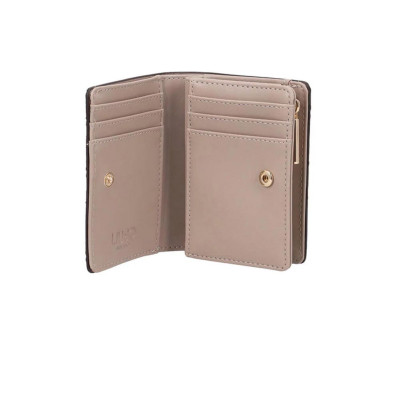 Porta carte di credito libro con logo a rombi Liu Jo Caliwen Desert Taupe