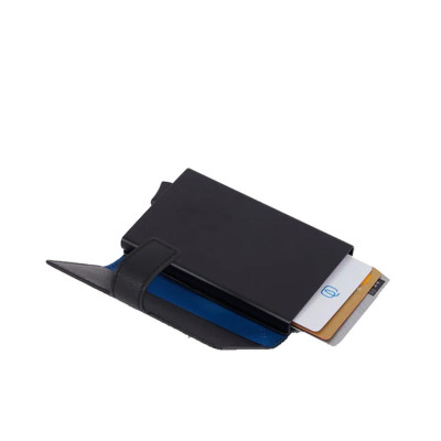 Porta Carte di Credito Semplice Urban Piquadro NeroGrigio  Valigeria.it