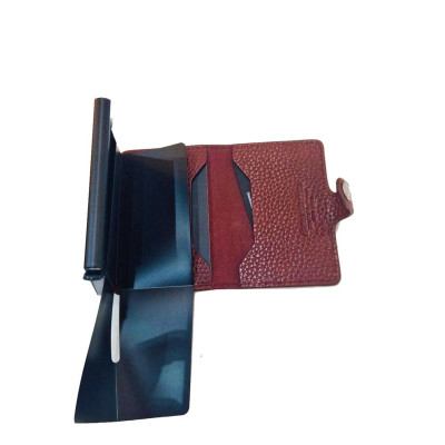 Porta carte di credito metal case slide A.G. Spalding & Bros. Bordeaux