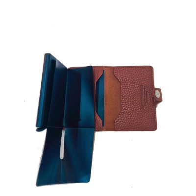 Porta carte di credito metal case slide A.G. Spalding & Bros. Cuoio