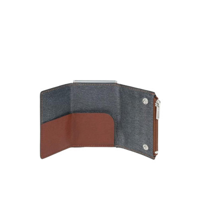 Porta Carte di Credto Black Square Piquadro Cuoio  Valigeria.it