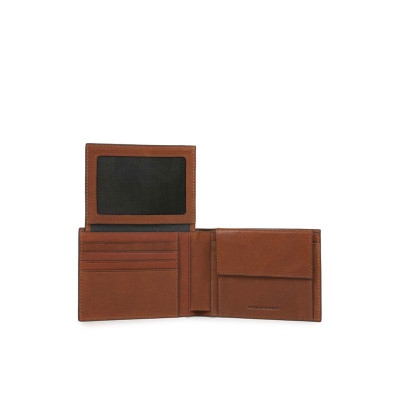 Portafoglio Uomo Porta documenti Porta monete | Piquadro Black Square | PU1392B3-Cuoio