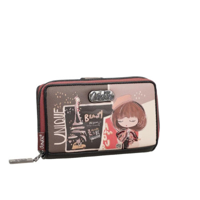 Portafoglio donna cerniera con patta Anekke Madame Multicolor