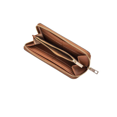 Portafoglio donna cerniera semplice zip around Cuoieria Fiorentina Velvet Caramel