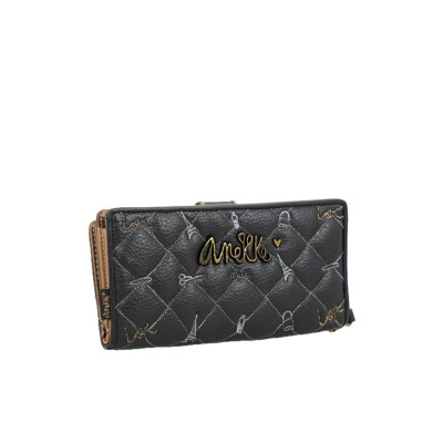 Portafoglio donna cerniera con patta grande Anekke Boutique Multicolor