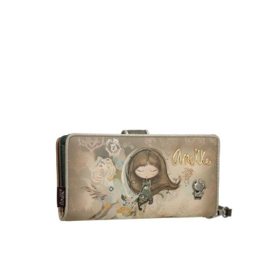 Portafoglio donna cerniera con patta grande Anekke Real Multicolor