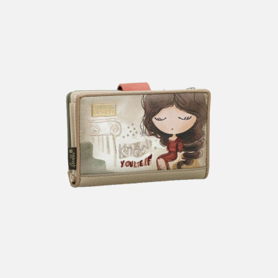 Portafoglio donna orizzontale con patta medio Anekke Muse Multicolor