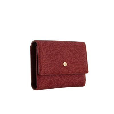Portafoglio donna orizzontale con patta medio Borbonese Merlot