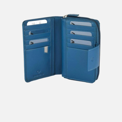 Portafoglio donna cerniera con patta medio Roncato Valigeria Pascal Calssic Blu