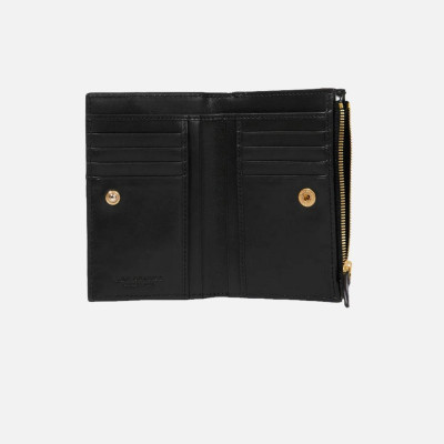 Portafoglio donna cerniera con patta medio The Bridge Lucrezia Nero/Oro