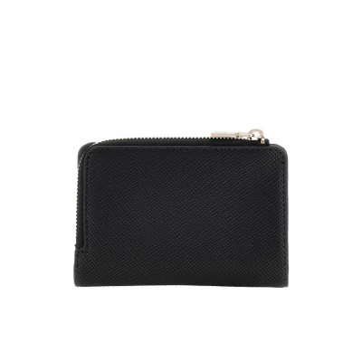 Portafoglio donna cerniera semplice con patta Guess Bolena Black